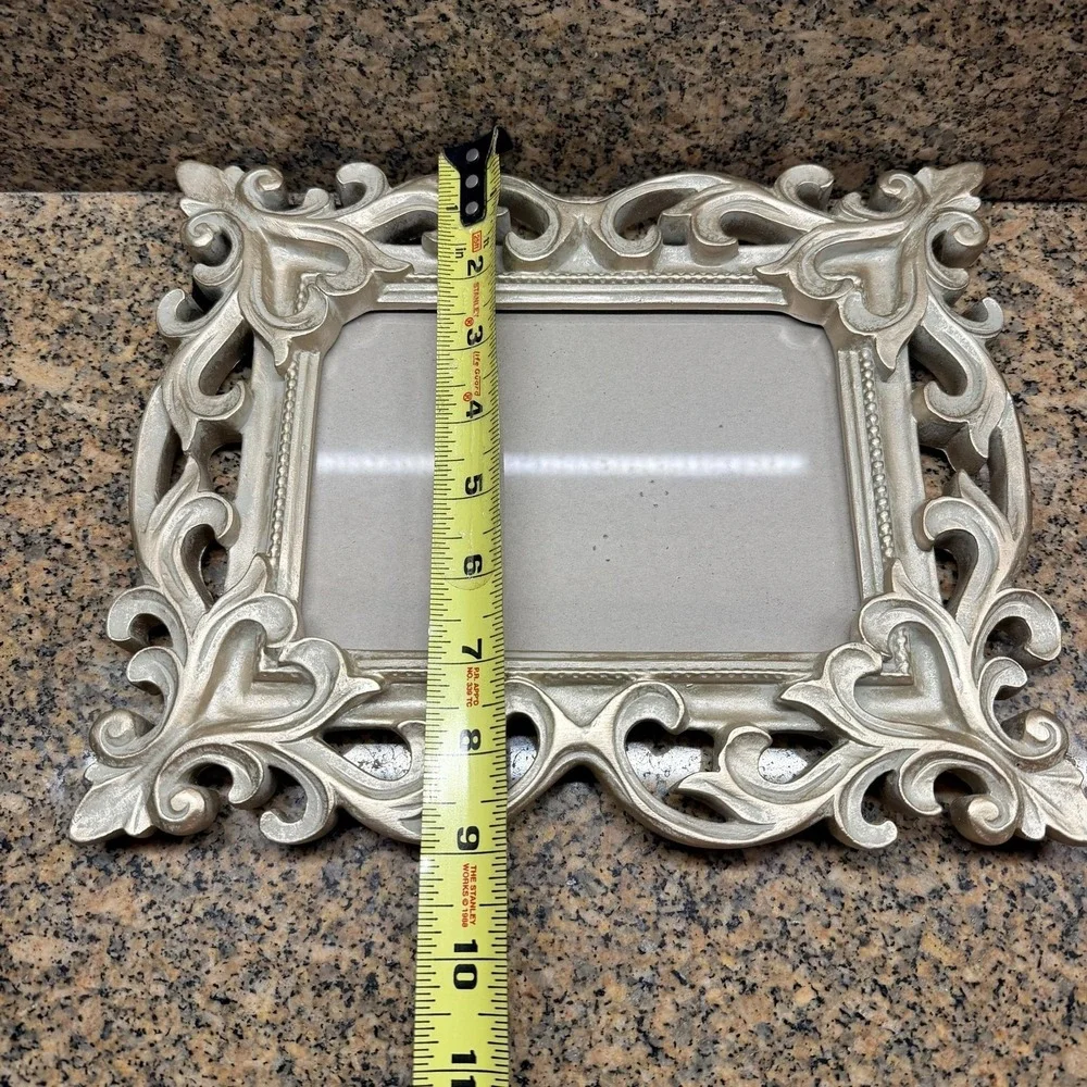 Cynthia Rowley Picture Photo Frame 5x7 Champagne Gold Baroque Rococo Tabletop